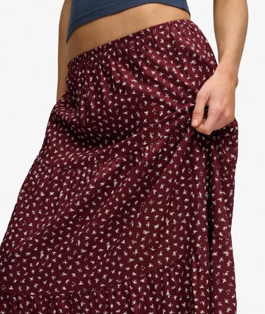 Woven Tiered Maxi Skirt Image 2