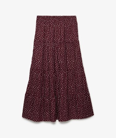 Woven Tiered Maxi Skirt Image 8