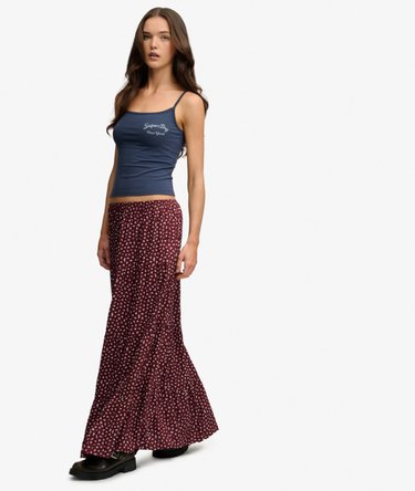 Woven Tiered Maxi Skirt Image 3