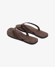 Flip Flops mit Kunstleder-Pr&auml;gung