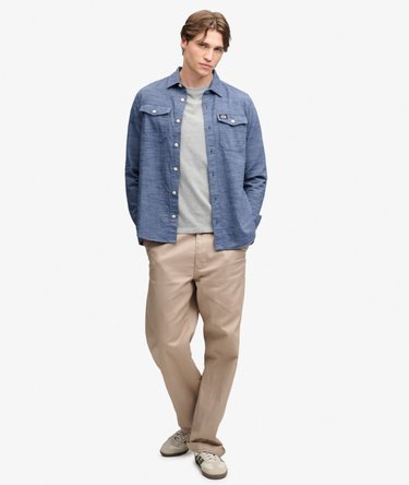 Herringbone Workwear Shirt Image 3