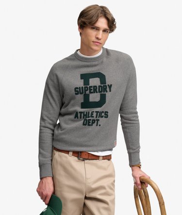 Athletic Felt Applique Crew Neck Sweatshirt Image 4