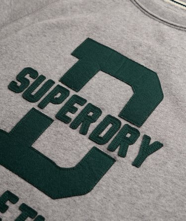 Athletic Felt Applique Crew Neck Sweatshirt Image 6
