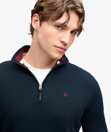 Preppy Essential Baumwoll-Pullover mit Rei&szlig;verschluss Image 4