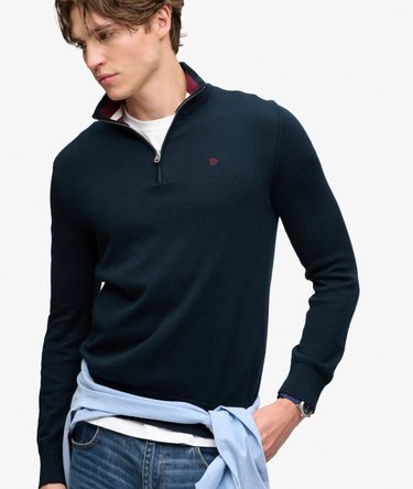 Preppy Essential Baumwoll-Pullover mit Rei&szlig;verschluss Image 2