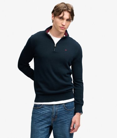 Preppy Essential Baumwoll-Pullover mit Rei&szlig;verschluss Image 1