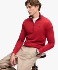 Preppy Essential Cotton Half Zip Jumper