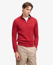 Preppy Essential Cotton Half Zip Jumper