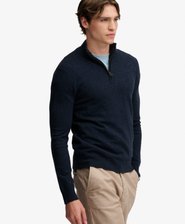 Essential Lightweight Wool Blend Half Zip Jumper