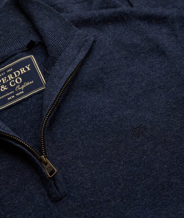 Essential Lightweight Wool Blend Half Zip Jumper Image 6