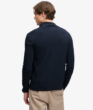 Essential Lightweight Wool Blend Half Zip Jumper Image 5