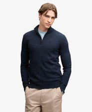 Essential Lightweight Wool Blend Half Zip Jumper