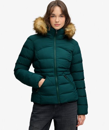 Fuji Steppjacke mit Kunstfellkapuze Image 5