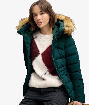 Fuji Steppjacke mit Kunstfellkapuze Image 2