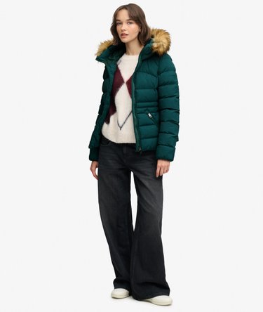 Fuji Steppjacke mit Kunstfellkapuze Image 3
