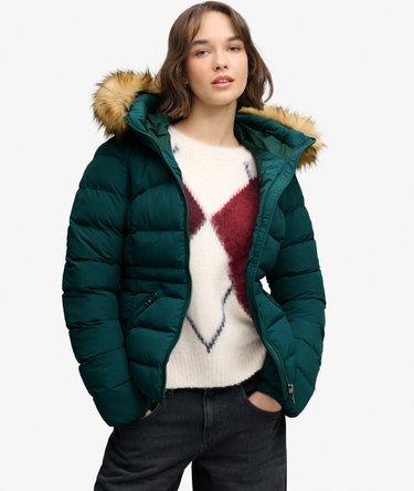 Fuji Steppjacke mit Kunstfellkapuze Image 1
