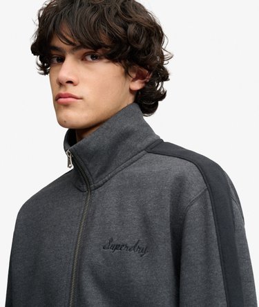 Satin Applique Track Top Relaxed Pasvorm Image 4