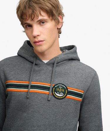 Outdoors Stripe Logo Hoodie Relaxed Pasvorm Image 4