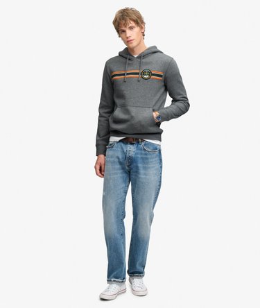 Outdoors Stripe Logo Hoodie Relaxed Pasvorm Image 3