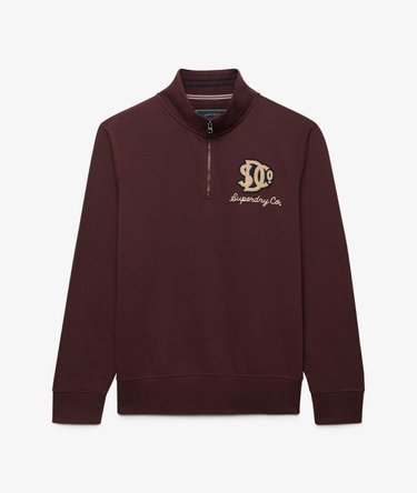 Vintage Athletic Sweatshirt mit Halbzip lockere Passform Image 7