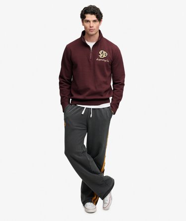 Vintage Athletic Sweatshirt mit Halbzip lockere Passform Image 3