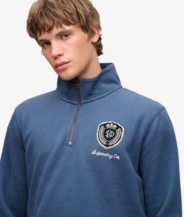Vintage Athletic Felpa Half Zip Vestibilit&agrave; Comoda Image 2