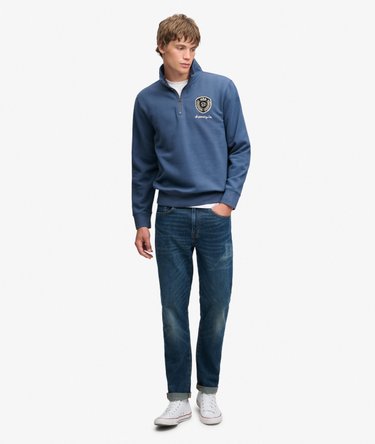 Vintage Athletic Felpa Half Zip Vestibilit&agrave; Comoda Image 3