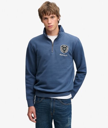 Vintage Athletic Felpa Half Zip Vestibilit&agrave; Comoda Image 1