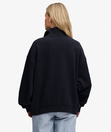 Ornate Script Sweater met Halve Rits Relaxed Pasvorm Image 5