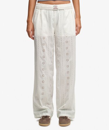 Pantalon Broderie Anglaise Coupe Droite Image 3