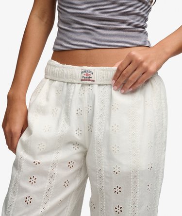 Pantalon Broderie Anglaise Coupe Droite Image 2