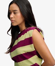 Deep Rib Stripe Bardot Top