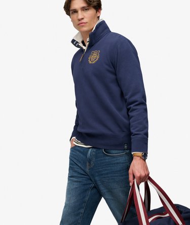 Gothic Varsity Half Zip Sweatshirt Afslappet Pasform Image 2