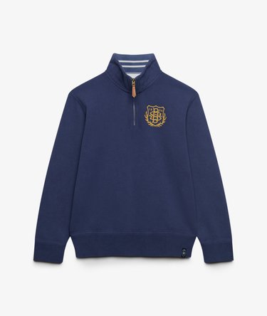 Gothic Varsity Half Zip Sweatshirt Afslappet Pasform Image 7