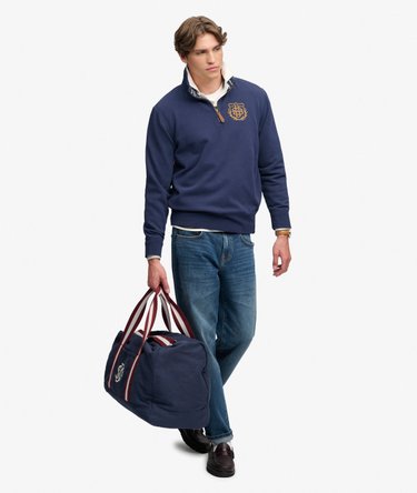 Gothic Varsity Half Zip Sweatshirt Afslappet Pasform Image 3