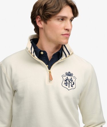 Gothic Varsity Half Zip Sweatshirt Afslappet Pasform Image 4