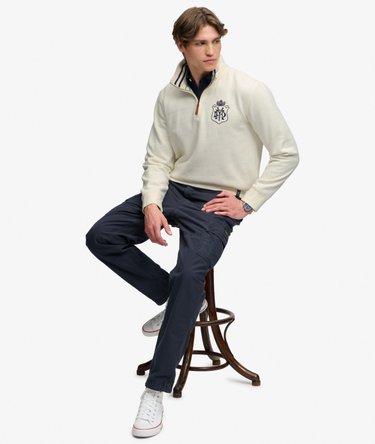 Gothic Varsity Half Zip Sweatshirt Afslappet Pasform Image 2