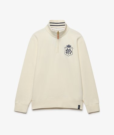 Gothic Varsity Half Zip Sweatshirt Afslappet Pasform Image 7