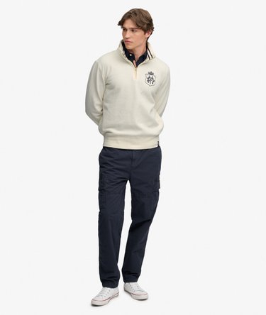 Gothic Varsity Half Zip Sweatshirt Afslappet Pasform Image 3