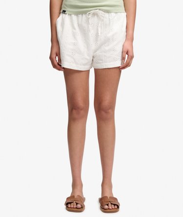 Cotton Broderie Beach Shorts Image 4