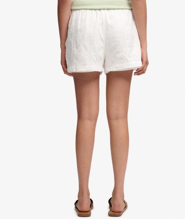 Cotton Broderie Beach Shorts Image 5