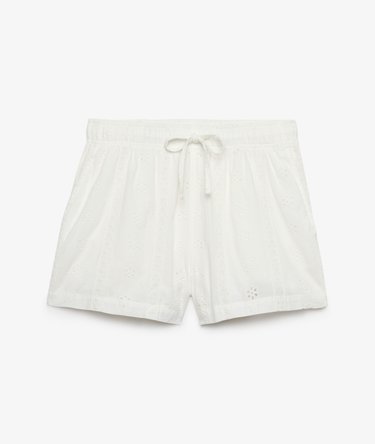 Cotton Broderie Beach Shorts Image 8