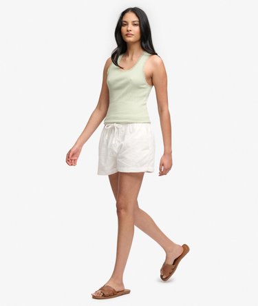 Cotton Broderie Beach Shorts Image 3
