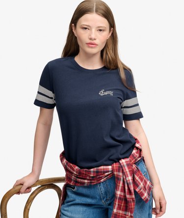 Varsity Script Stripe T-Shirt Image 2