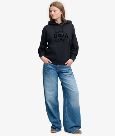 Athletic Flock Hoodie Image 3