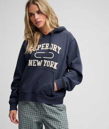 Athletic Essential Applique Cropped Hoodie Image 1