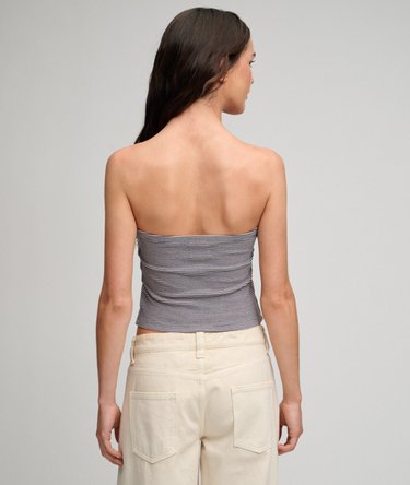 Athletic Essentials Stripe Jersey Bandeau Top Image 5