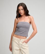 Athletic Essentials Stripe Jersey Bandeau Top