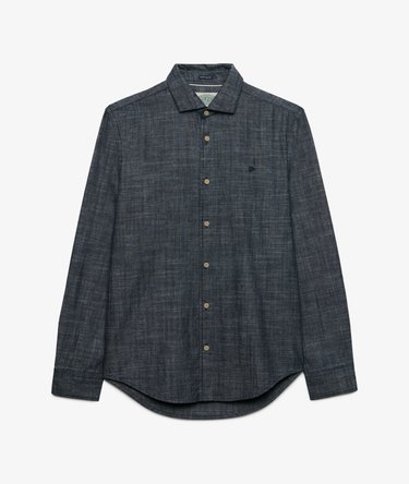 Chemise Essentials Chambray coupe d&eacute;contract&eacute;e Image 7