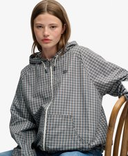 Checked Raglan Windbreaker Jacket